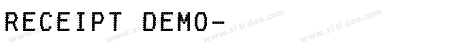 Receipt Demo字体转换